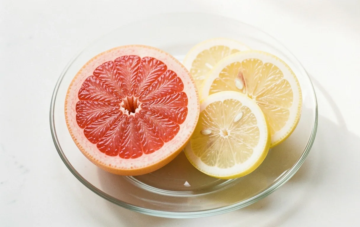 Refreshing citrus representing vitality
